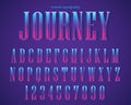 Abstract Purple Gradient Retro Colorful Typography Design