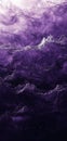 Abstract purple and grey gradient wallpaper featuring dark mood waves for mobile screens Royalty Free Stock Photo
