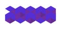 Abstract Purple Hexagonal Pattern with Modern Geometric Design and Isometric Illustration of Interlocking Shapes Royalty Free Stock Photo
