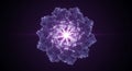 Abstract purple ice crystal structure glowing Royalty Free Stock Photo