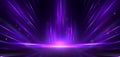 Abstract purple light rays on black background with lighting effect and bokeh Royalty Free Stock Photo