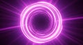 Abstract Purple Light Tunnel Royalty Free Stock Photo