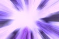 The abstract purple-lilac background is out of focus. Lines in the flow of traffic that taper to the center.