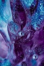 Abstract purple liquid background, paint splash, swirl pattern and water drops, beauty gel and cosmetic texture Royalty Free Stock Photo