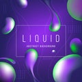 Abstract purple liquid bubble banner and background.