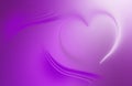 Abstract purple Love Heart Background.