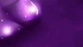 Abstract purple mesh geometric shape with light on dark purple background