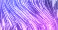 Abstract purple multi-colored glowing flying lines stripes of luminous dots