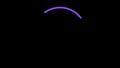 Abstract purple narrow neon line moving in a circle isolated on black background, seamless loop. Animation. Glowing