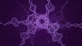 Abstract Purple Neural Network Structure with Interconnected Nodes Royalty Free Stock Photo