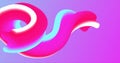 Abstract purple pink gradient 3D caramel candy curved line bubblegum abstract