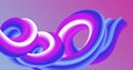 Abstract purple pink gradient 3D caramel candy curved line bubblegum abstract