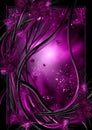 Abstract Purple and Pink Swirling Design with Glitter and Dark Royalty Free Stock Photo