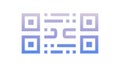 Abstract Purple QR Code Scan Icon Vector, vector design Generative AI Royalty Free Stock Photo