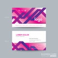 Abstract purple ribbon background business card design Royalty Free Stock Photo