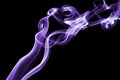 Abstract purple smoke on the black background Royalty Free Stock Photo