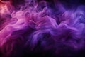 Abstract Purple Smoke Explosion on Black Background