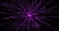 Abstract Purple Starburst Explosion of Light Trails in Dark Space image photo Royalty Free Stock Photo