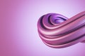 Abstract purple swirl on  background with mock up place for your advertisement. Flow liquid lines design. 3D Rendering Royalty Free Stock Photo