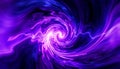 Abstract purple swirling energy vortex light tunnel space time warp sci fi background dynamic force power. Stock Photo, Generative