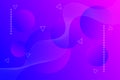 Abstract purple blue gradient background with circles , lines and curve Royalty Free Stock Photo