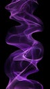 Abstract Purple Wave Form on Black Background Royalty Free Stock Photo