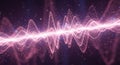 Abstract purple waveform glow dynamic energy flow digital art background Royalty Free Stock Photo