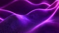 Abstract Purple Waveform with Illuminated Nodes Royalty Free Stock Photo