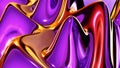 Abstract purple waves background, shiny and lustrous liquid metal pattern texture Royalty Free Stock Photo