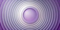 Abstract purple and white concentric circles design with central sphere. Generative AI Royalty Free Stock Photo