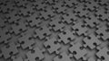 Abstract puzzle pieces background. 3D-rendering. Connection concept. Royalty Free Stock Photo