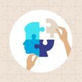 Abstract puzzle pieces concept design Royalty Free Stock Photo