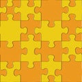 Abstract puzzles pattern - seamless background - citrus texture