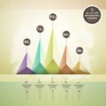 Abstract pyramid chart infographics