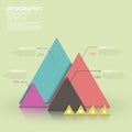 Abstract pyramid chart infographics