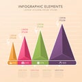 Abstract pyramid chart infographics