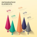 Abstract pyramid chart infographics