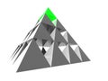 Abstract pyramid with green Royalty Free Stock Photo