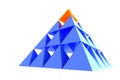 Abstract pyramid with orange Royalty Free Stock Photo