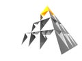 Abstract pyramid with yellow Royalty Free Stock Photo