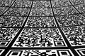 Abstract QR code background abbreviated from Quick Response code