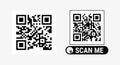 Abstract QR code sample for smartphone scanning. Vector illustration