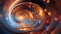 Abstract quantum tunneling portrayed with imaginative and captivating visuals, AI Generated