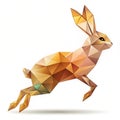 Abstract rabbit with simplified tail design