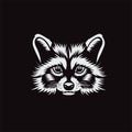 Abstract raccoons head vector illustration