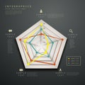 Abstract radar chart infographics