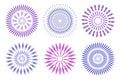 Abstract Radial Circle Icons. Design Elements Set Royalty Free Stock Photo
