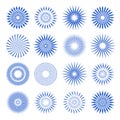 Abstract Radial Circle Icons. Design Elements Set Royalty Free Stock Photo