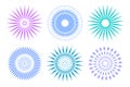 Abstract Radial Circle Icons. Design Elements Set Royalty Free Stock Photo