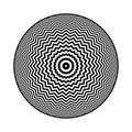 Abstract Radial Circular Zig Zag Lines Pattern with 3D Illusion Effect